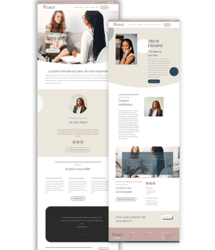 template Excellence creative template - Template peace Template WordPress pour thérapeute